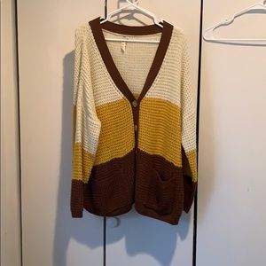 Brown gold and cream sweater!